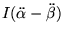 $\displaystyle I(\ddot\alpha-\ddot\beta)$